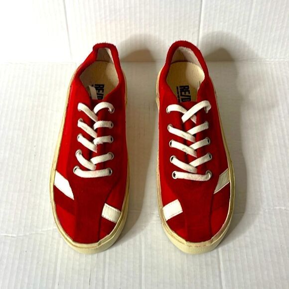 Re/done 70’s low top runner sneaker red/ white new without box 37 - Picture 1 of 9